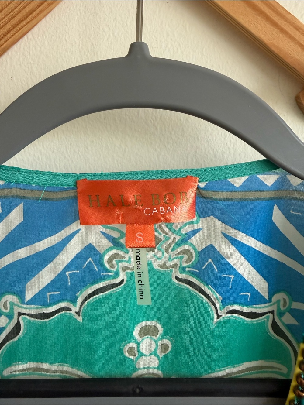 Hale Bob Cabana 100% Silk Beaded Neckline Top - Picture 3 of 5